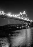 Vertical The Anthony Wayne Bridge over the Maumee River black and white Pictures