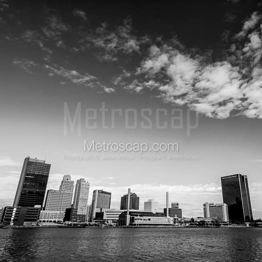 Toledo Black and White Photos of The Downton Toledo Skyline on an Early February Morning The Downton Toledo Skyline on an Early February Morning -- Toledo Black and White Photos