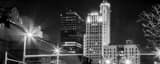 Panoramic Downtown Toledo at Night from Jackson at Superior black and white Pictures