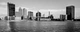 Panoramic The Toledo Skyline along a Choppy Maumee River Framed Photos