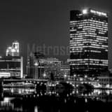 Square The Fifth Third Center on the Maumee River at Cherry Street Framed Photos