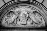 Horizontal A Fort Meigs Relief above the Huntington Building Main Entrance black and white Pictures