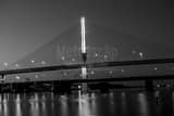 Horizontal The Glass City Skyway Bridge black and white Pictures
