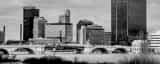 Panoramic A Gray Daytime Toledo Skyline from the Northeast black and white Pictures