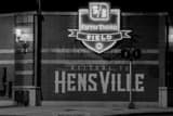 Horizontal A Hensville Mural at Monroe and St. Claire at Night black and white Pictures