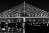 Horizontal The Interstate 280 Veterans Glass Skyway Bridge over the Maumee River black and white Pictures