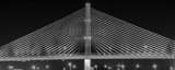 Panoramic The Interstate 280 Veterans Glass Skyway Bridge over the Maumee River black and white Pictures