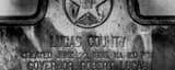 Panoramic A Plaque on the Lucas County Courthouse black and white Pictures