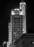 Vertical The PNC Bank Building at Night black and white Photography