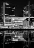 Vertical The Key Bank Building and ProMedica HQ black and white Photography