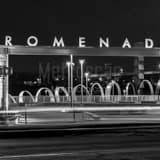 Square Promenade Park Entrance black and white Pictures