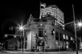 Horizontal The Toledo Blade Building at Night black and white Pictures