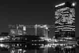 Horizontal The Fifth Third Center at One Seagate at Night black and white Pictures