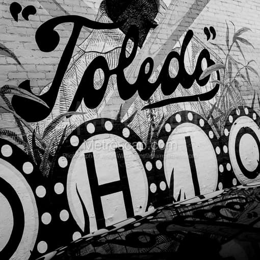 A Toledo Ohio Wall Mural -- Toledo Black and White Photography