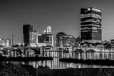 Horizontal The Toledo Skyline from Thomas Edison Park black and white Pictures