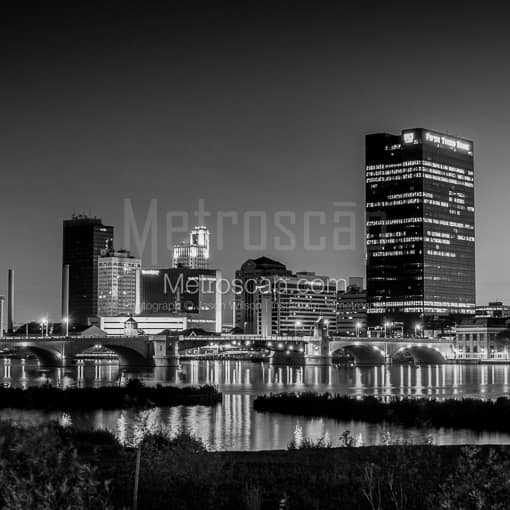 Toledo Black and White Photography of The Toledo Skyline from Thomas Edison Park The Toledo Skyline from Thomas Edison Park -- Toledo Black and White Photography