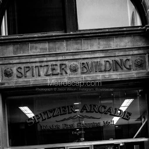 Toledo's First Shopping Mall -- Toledo Black and White Photography