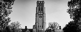 Panoramic University Hall University Of Toledo black and white