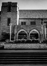 Vertical Utoledo Student Union black and white