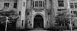 Panoramic Utoledo University Hall black and white