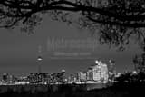 Horizontal The Toronto Skyline at Night black and white Photography