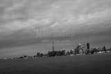 Horizontal The Toronto Skyline Under a Cold November Sky black and white Photography