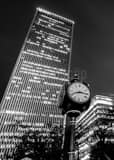 Vertical The Bank of Oklahoma Building at Night black and white Photos