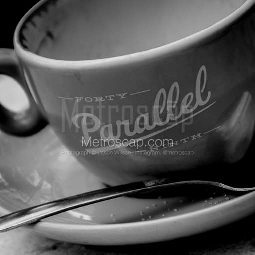 A Coffee Mug from 49th Parallel -- Vancouver Black and White Photos