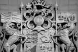Horizontal Canada's Coat of Arms on Canada Post Building black and white Photos