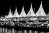Horizontal The Canada Place Sails black and white Photos