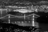 Horizontal Vancouver at Night from Cypress Mountain black and white Photos