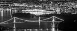Panoramic Vancouver at Night from Cypress Mountain black and white Photos