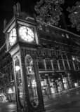 Vertical The Gastown Steam Clock black and white Photos