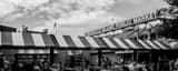 Panoramic Granville Island Public Market black and white Photos