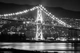 Horizontal The Lions Gate Bridge black and white Photos
