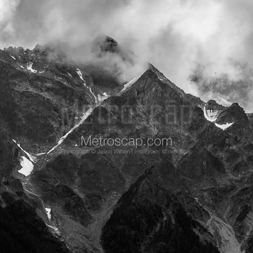 The North Face of Mt. Currie in Pemberton, BC -- Vancouver Black and White Photos