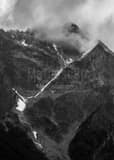 Vertical The North Face of Mt. Currie in Pemberton, BC black and white Photos