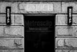 Horizontal A Police Door on the Vancouver Art Museum black and white Photos
