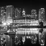 Square The Rogers Center in Vancouver on False Creek black and white Photos