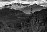 Horizontal The Serratus Mountain Range North of Squamish black and white Photos
