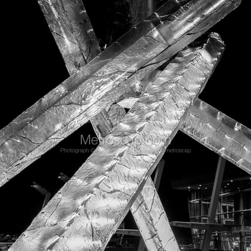 A Close-up Shot of the Vancouver Olympic Cauldron -- Vancouver Black and White Photos