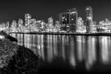 Horizontal The Vancouver Skyline on False Creek black and white Photos