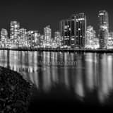 Square The Vancouver Skyline on False Creek black and white Photos