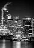 Vertical The Vancouver Skyline from Stanley Park black and white Photos