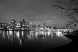 Horizontal The Vancouver Skyline over False Creek black and white Photos