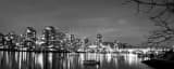 Panoramic The Vancouver Skyline over False Creek black and white Photos