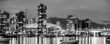Panoramic The Vancouver Skyline Looking Toward Yaletown black and white Photos