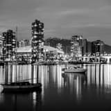 Square The Vancouver Skyline Looking Toward Yaletown black and white Photos