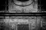 Horizontal The Chase Bank Building Entrance in Warren Ohio black and white Photos