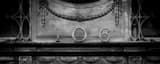 Panoramic The Chase Bank Building Entrance in Warren Ohio black and white Photos